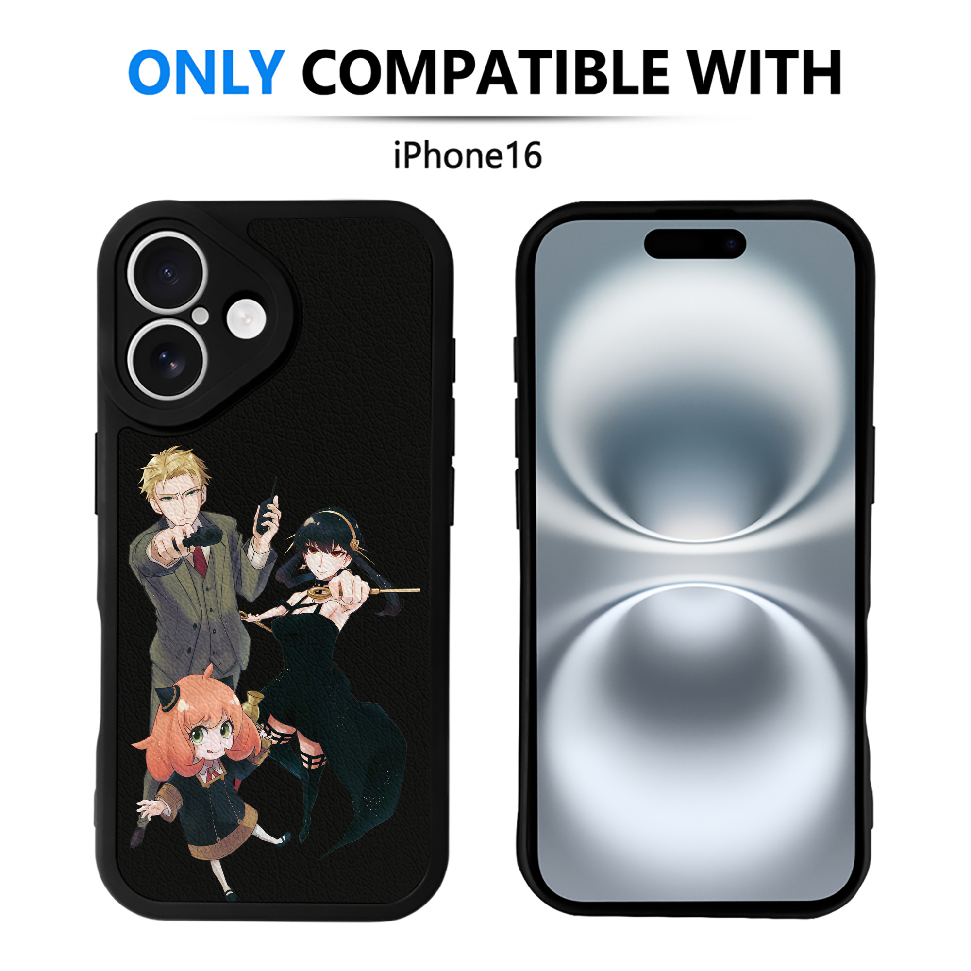 （画像用） SPY×FAMILY间谍家家酒 【iPhone 16シリーズ対応】シリコンスマホケース（レザー調） 材質：シリコン